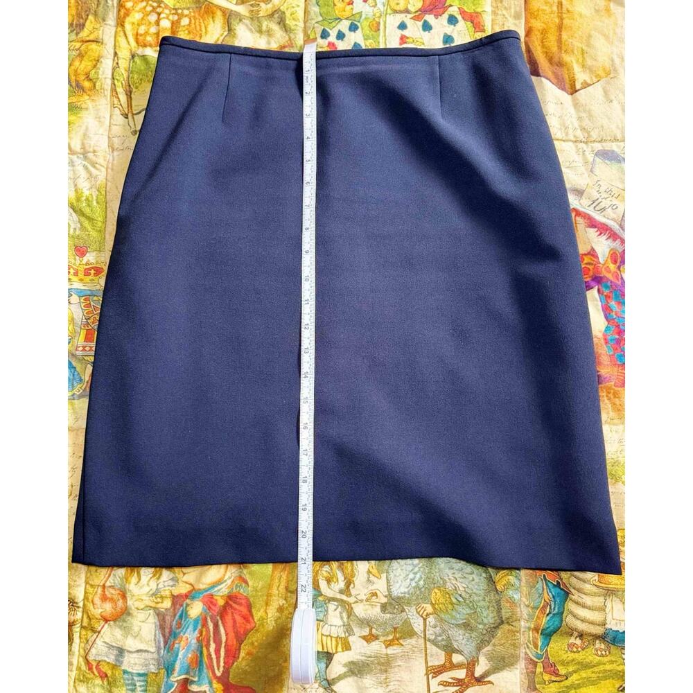 Tahari Arthur S. Levine Petite 8P Blazer Skirt Suit Navy Blue 2PC w/ Tag - Picture 10 of 16